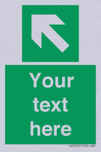 Custom Arrow Top Left Sign